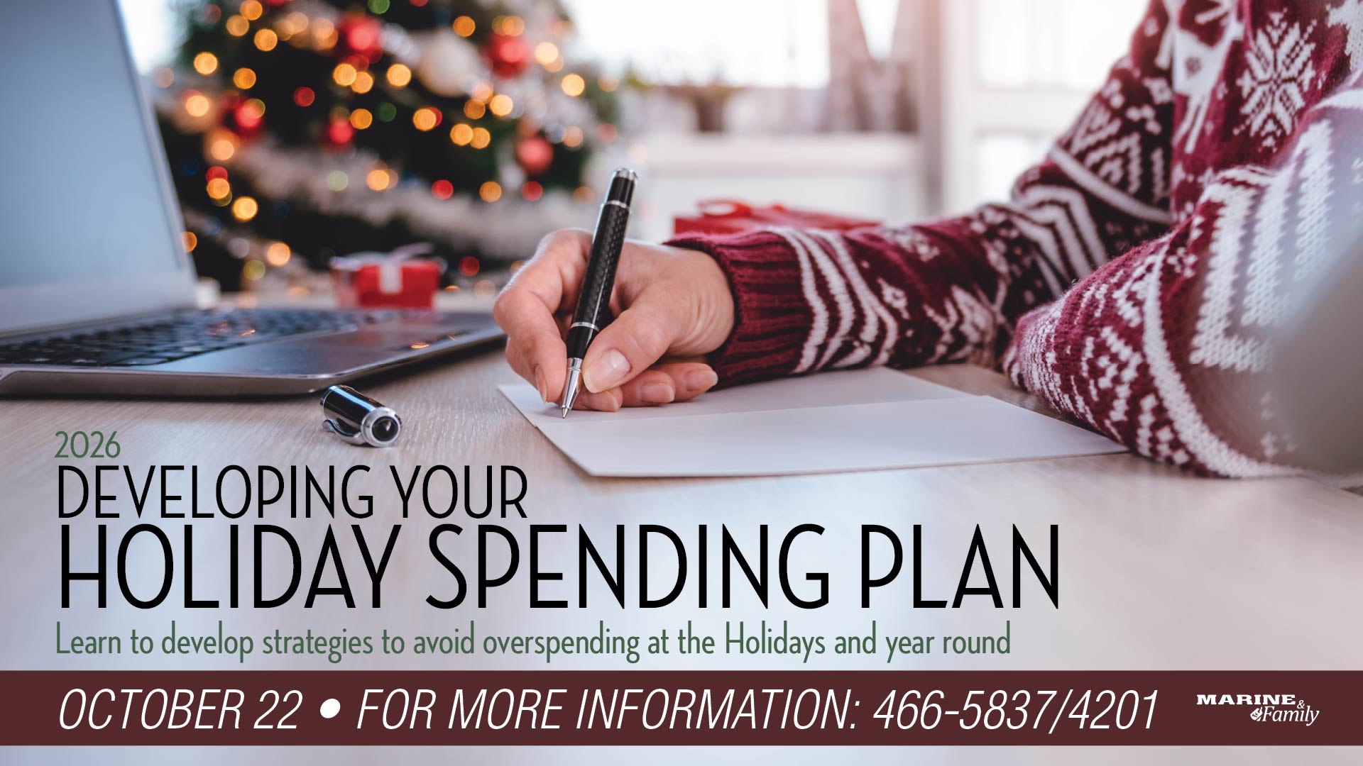 Developing Your Spending Plan - Holiday