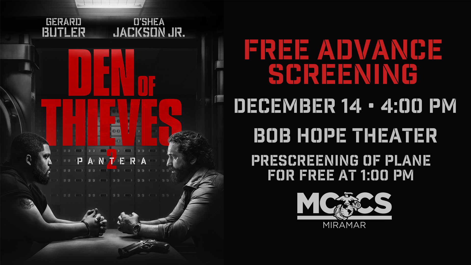 Free Advanced Screening: Den of Thieves 2 Pantera